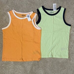 NWT Old Navy 5T Tank Tops in Mint and Tangerine